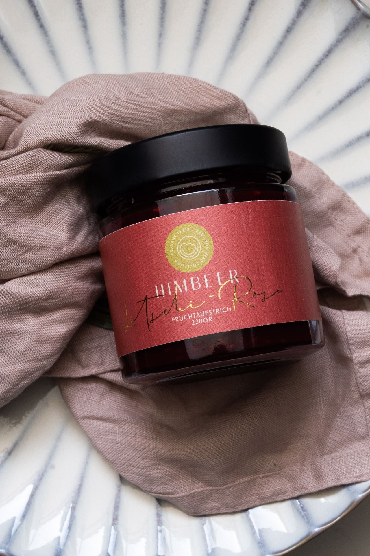 Fruchtaufstrich Himbeere-Litschi-Rose 200gr.