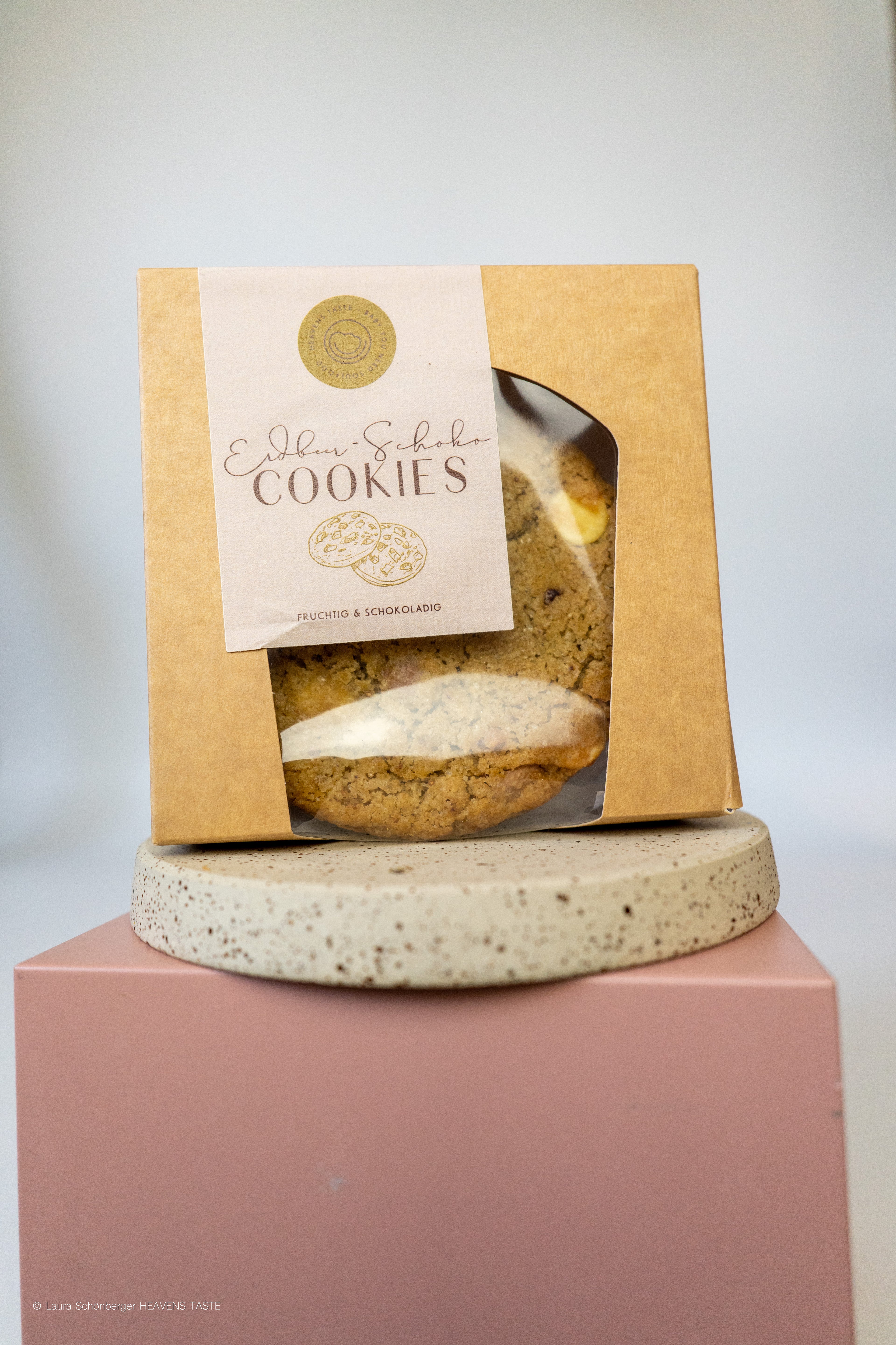 Erdbeer-weiße Schokoladen Cookies - 2St.